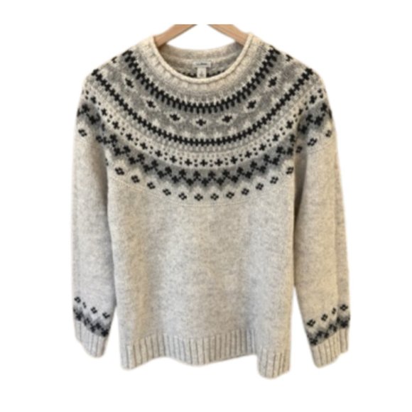 L.L. Bean Sweaters - L.L. Bean Women's Lamb's Wool Fair Isle Sweater, Size Small